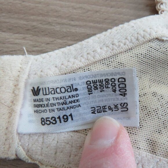 WACOAL Embrace Lace T Shirt Bra in Sand Ivory - Size 40DD - Picture 14 of 14